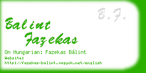 balint fazekas business card